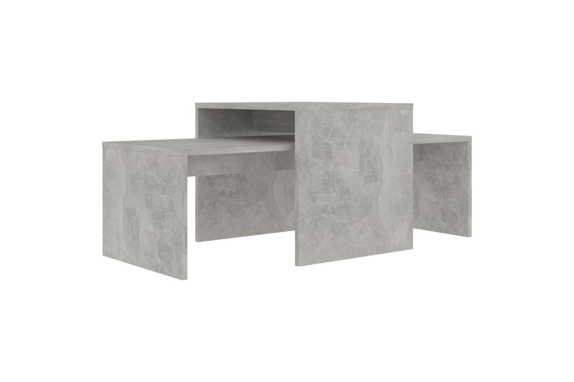 Sohvapöytäsarja betoninharmaa 100x48x40 cm lastulevy - Harmaa - Huonekalut - Pöytä & ruokailuryhmä - Sohvapöytä