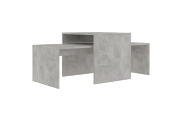 Sohvapöytäsarja betoninharmaa 100x48x40 cm lastulevy - Harmaa - Huonekalut - Pöytä & ruokailuryhmä - Sohvapöytä
