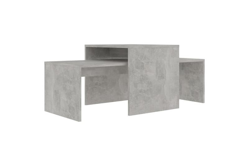 Sohvapöytäsarja betoninharmaa 100x48x40 cm lastulevy - Harmaa - Huonekalut - Pöytä & ruokailuryhmä - Sohvapöytä