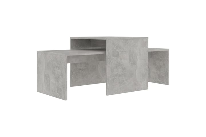 Sohvapöytäsarja betoninharmaa 100x48x40 cm lastulevy - Harmaa - Sohvapöytä