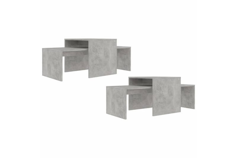Sohvapöytäsarja betoninharmaa 100x48x40 cm lastulevy - Harmaa - Huonekalut - Pöytä & ruokailuryhmä - Sohvapöytä