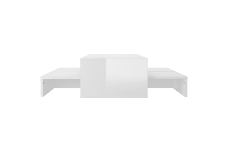 Sohvapöytäsarja korkeakiilto valkoinen 100x100x26,5 cm - Huonekalut - Pöytä & ruokailuryhmä - Sohvapöytä