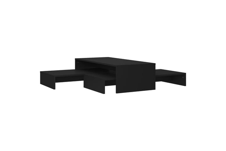 Sohvapöytäsarja musta 100x100x26,5 cm lastulevy - Sohvapöytä - Sarjapöytä