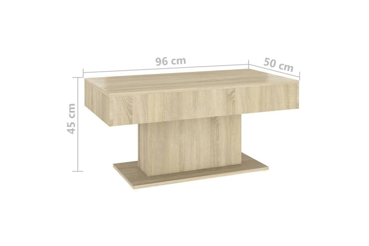 Sohvapöytä Sonoma-tammi 96x50x45 cm lastulevy - Sohvapöytä