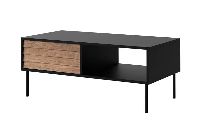 Sohvapöytä Soublet 100 cm, Musta/Pähkinäpuu