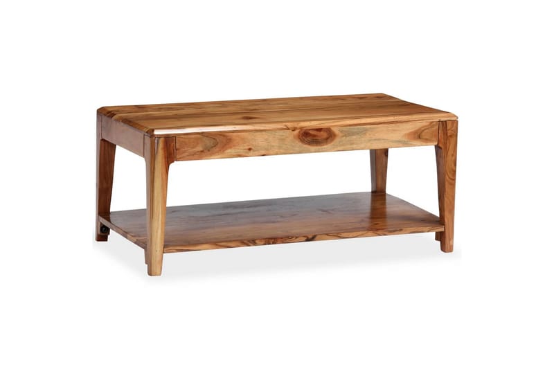 Sohvapöytä täysi puu 88x50x38 cm - Ruskea - Huonekalut - Pöytä & ruokailuryhmä - Sohvapöytä
