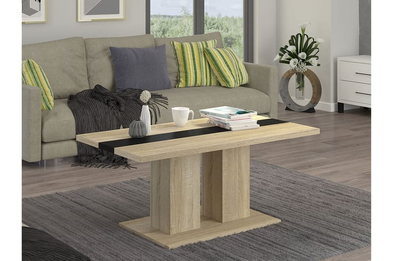 Tallow 60 cm suorakulmainen sohvapöytä maalattua puuta - Beige - Huonekalut - Pöytä & ruokailuryhmä - Sohvapöytä