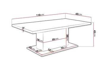 Tallow sohvapöytä 60 cm - Huonekalut - Pöytä & ruokailuryhmä - Sohvapöytä