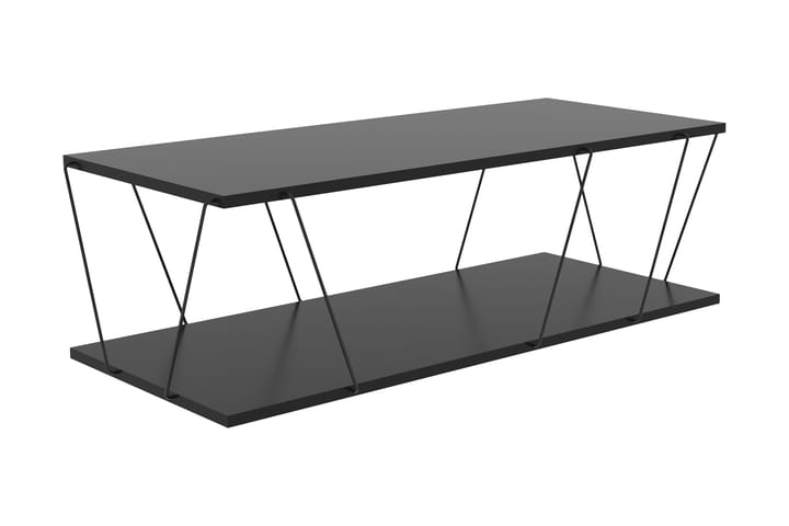 Sohvapöytä Terande 120 cm Säilytyksellä Hylly - Antrasiitti/Musta - Sohvapöytä