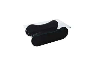 Sohvapöytä Tevrin Musta / Läpinäkyvä