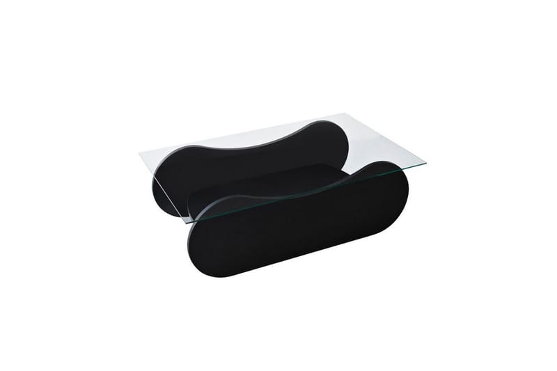 Sohvapöytä Tevrin Musta / Läpinäkyvä - Musta / Läpinäkyvä - Huonekalut - Pöytä & ruokailuryhmä - Sohvapöytä