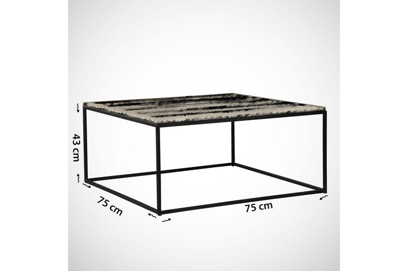 Sohvapöytä Ubbeboda 75 cm - Valkoinen/Musta - Huonekalut - Pöytä & ruokailuryhmä - Sohvapöytä