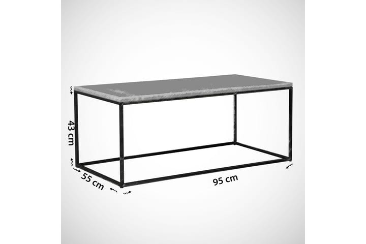 Sohvapöytä Ubbeboda 95 cm - Musta Marmorikuvio - Marmoripöydät - Sohvapöytä