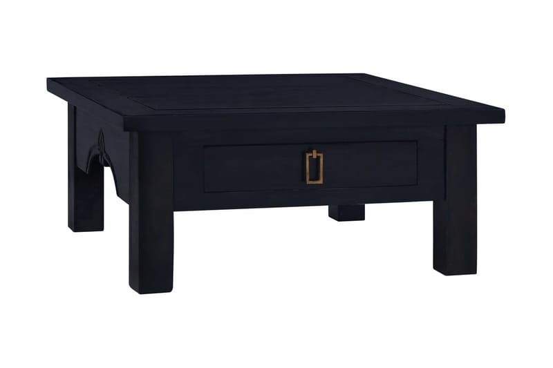 Sohvapöytä vaalea musta kahvi 68x68x30 cm täysi mahonki - Musta - Huonekalut - Pöytä & ruokailuryhmä - Sohvapöytä