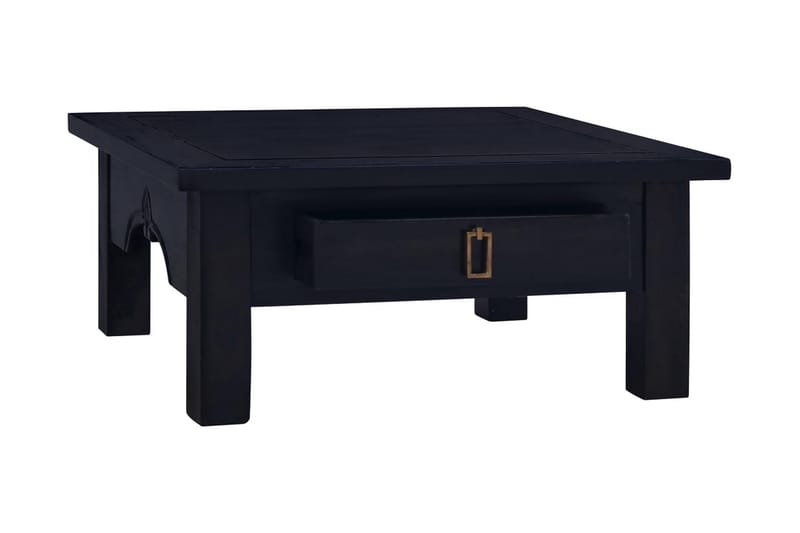 Sohvapöytä vaalea musta kahvi 68x68x30 cm täysi mahonki - Musta - Huonekalut - Pöytä & ruokailuryhmä - Sohvapöytä