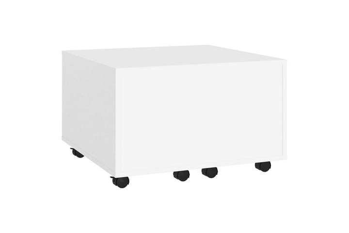 Sohvapöytä valkoinen 60x60x38 cm lastulevy - Sohvapöytä