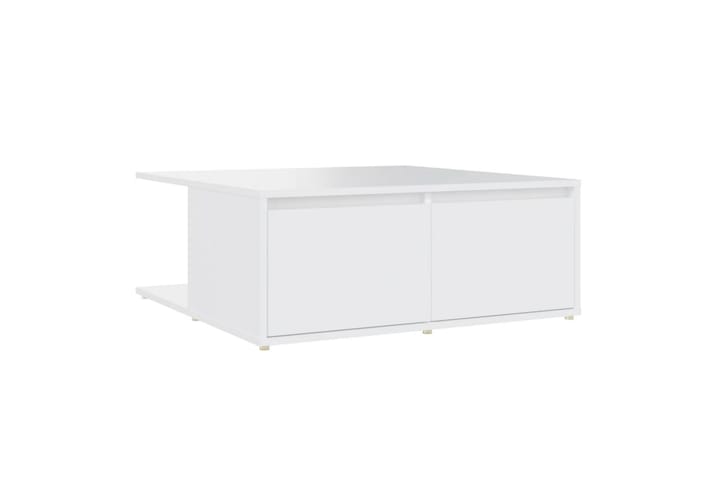 Sohvapöytä valkoinen 80x80x31 cm lastulevy - Sohvapöytä