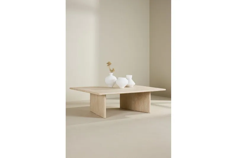 Sohvapöytä VIND Skagen 100x120 cm Beige - Huonekalut - Pöytä & ruokailuryhmä - Sohvapöytä