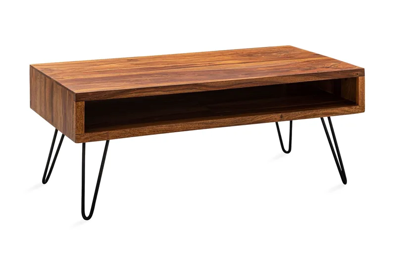 Virworthy sohvapöytä 100 cm, Massiivipuu/Musta