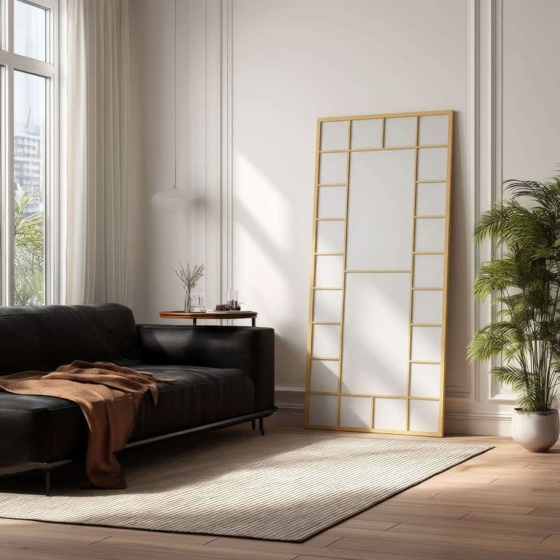 Vornas Lattiapeili 80 x 180 cm - Kulta - Sisustustuotteet - Peili - Lattiapeili