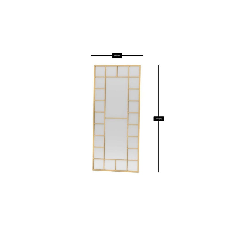 Vornas Lattiapeili 80 x 180 cm - Kulta - Sisustustuotteet - Peili - Lattiapeili