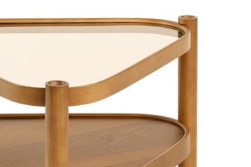 Sohvapöytä Wallxpert Nesta (95 x 48 x 95 cm) Pähkinä läpinäkyvä - pähkinä - Huonekalut - Pöytä & ruokailuryhmä - Sohvapöytä