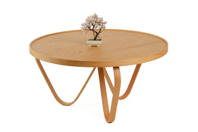 Sohvapöytä Wallxpert Spring (100 x 48 x 100 cm) Tammi, Tammi