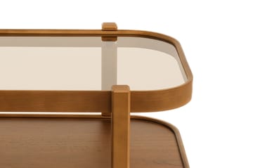 Sohvapöytä Wallxpert Togg (70 x 40 x 50 cm) Pähkinä läpinäkyvä - pähkinä - Huonekalut - Pöytä & ruokailuryhmä - Sohvapöytä - Sohvapöytä säilytystilalla