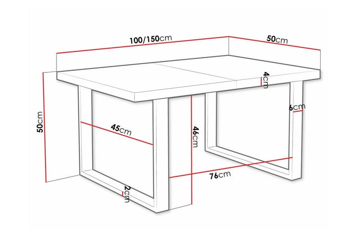 Sohvapöytä Wardner 50 cm - Valkoinen - Sohvapöytä