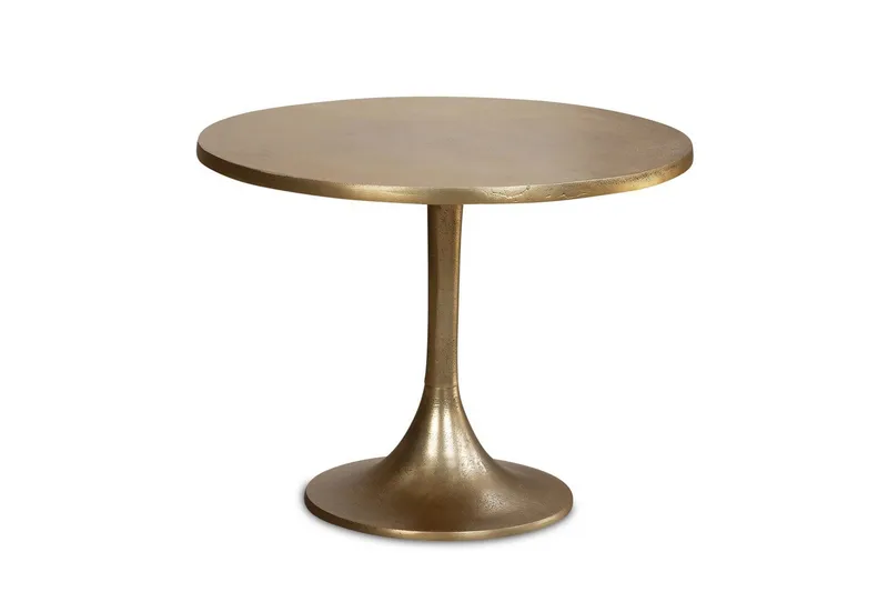 Sohvapöytä Wohnling 60 cm pyöreä kullanvärinen metallirunko, teollinen tyyli, undefined