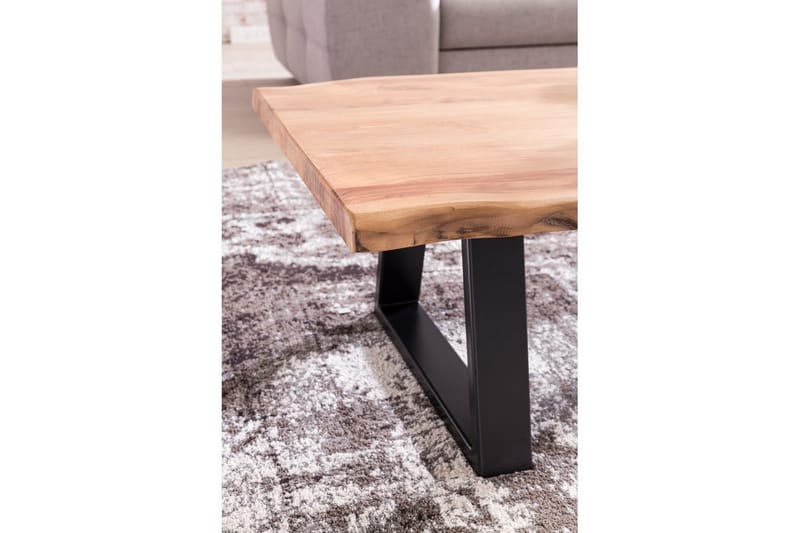 Sohvapöytä Wohnling Gaya-massiivipuinen akasia puun reunailmeellä, maalaistyyli - Huonekalut - Pöytä & ruokailuryhmä - Sohvapöytä