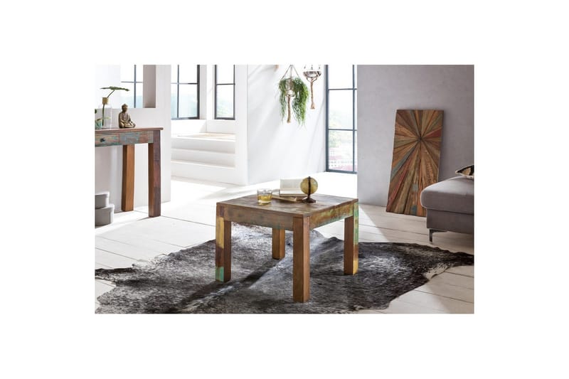 Sohvapöytä Wohnling Kolkutta kierrätetty käsintehty massiivipuu maalaismainen ilme - Huonekalut - Pöytä & ruokailuryhmä - Sohvapöytä