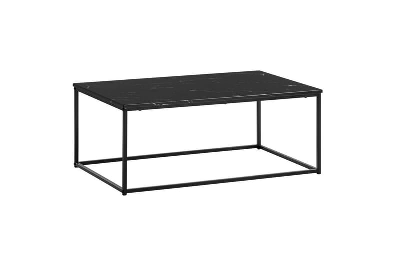 Sohvapöytä Wohnling marmorityyli, suorakaiteen muotoinen, elegantti, moderni tyyli Musta, musta marmori, Musta, musta marmori