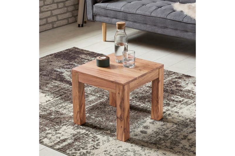 Sohvapöytä Wohnling Massiivipuu Maalaistalo Klassinen Käsintehty 45x45 cm, Akaasia - 45x45 cm, Akaasia - Huonekalut - Pöytä & ruokailuryhmä - Sohvapöytä