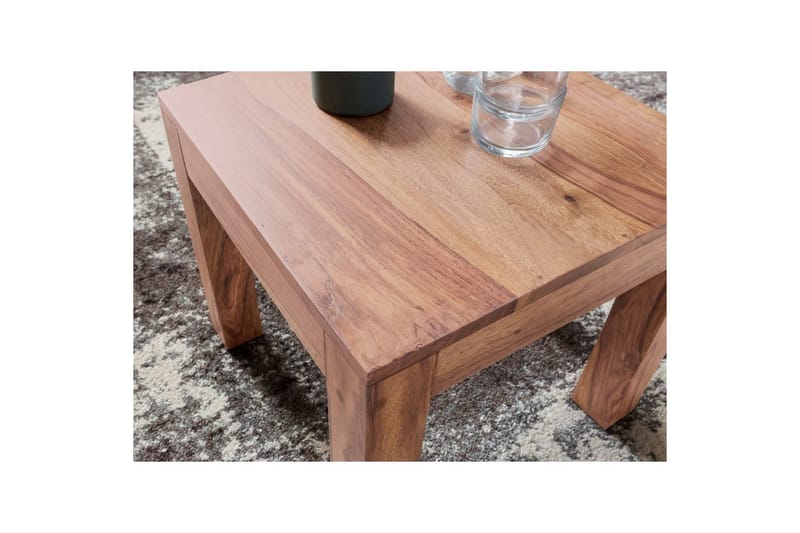 Sohvapöytä Wohnling Massiivipuu Maalaistalo Klassinen Käsintehty 45x45 cm, Akaasia - 45x45 cm, Akaasia - Huonekalut - Pöytä & ruokailuryhmä - Sohvapöytä