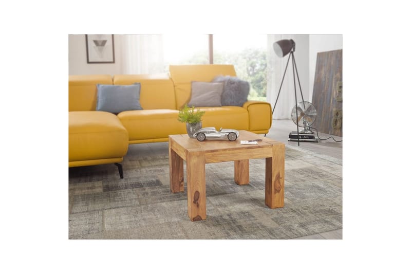 Sohvapöytä Wohnling Massiivipuu Maalaistalo Klassinen Käsintehty 60x60 cm, Akaasia - 60x60 cm, Akaasia - Huonekalut - Pöytä & ruokailuryhmä - Sohvapöytä