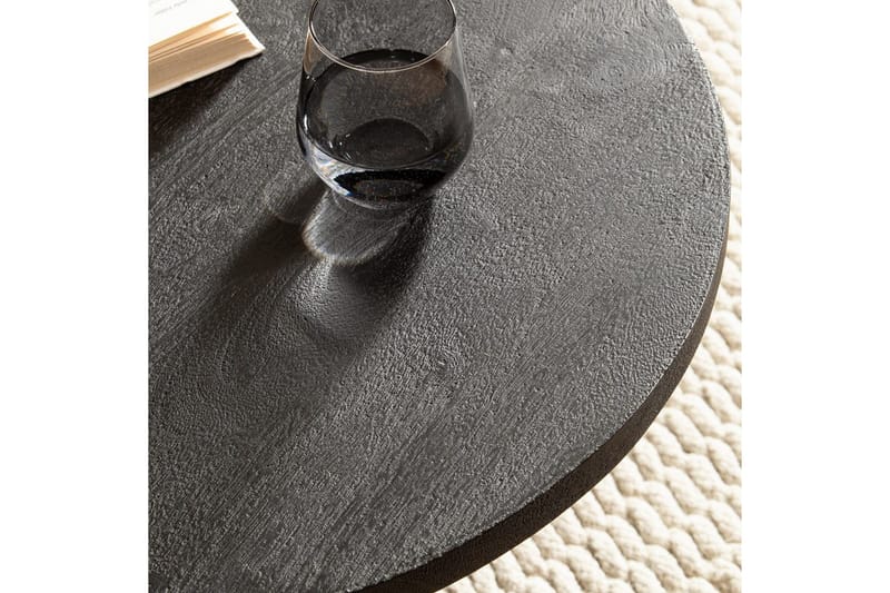 Sohvapöytä Wohnling Massiivipuu pyöreä 60 cm klassinen jalusta maalaistyyli - Huonekalut - Pöytä & ruokailuryhmä - Sohvapöytä