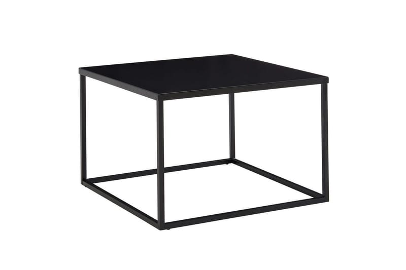 Sohvapöytä Wohnling metallinen neliö, moderni tyyli Musta, Musta