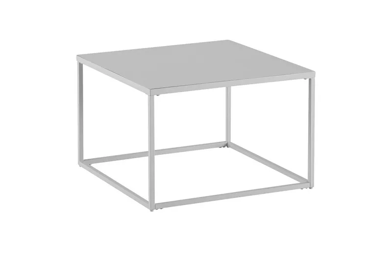 Sohvapöytä Wohnling metallinen neliö, moderni tyyli Valkoinen, Valkoinen