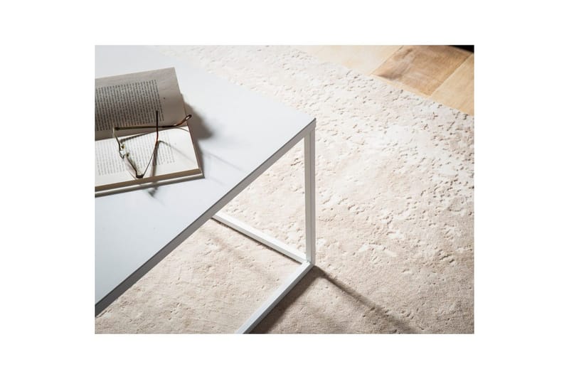 Sohvapöytä Wohnling metallinen neliö, moderni tyyli Valkoinen - Valkoinen - Huonekalut - Pöytä & ruokailuryhmä - Sohvapöytä