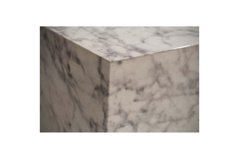 Sohvapöytä Wohnling MONOBLOC marmoriefekti 40x40x45 cm, moderni tyyli Marmori valkoinen - Marmori valkoinen - Huonekalut - Pöytä & ruokailuryhmä - Sohvapöytä