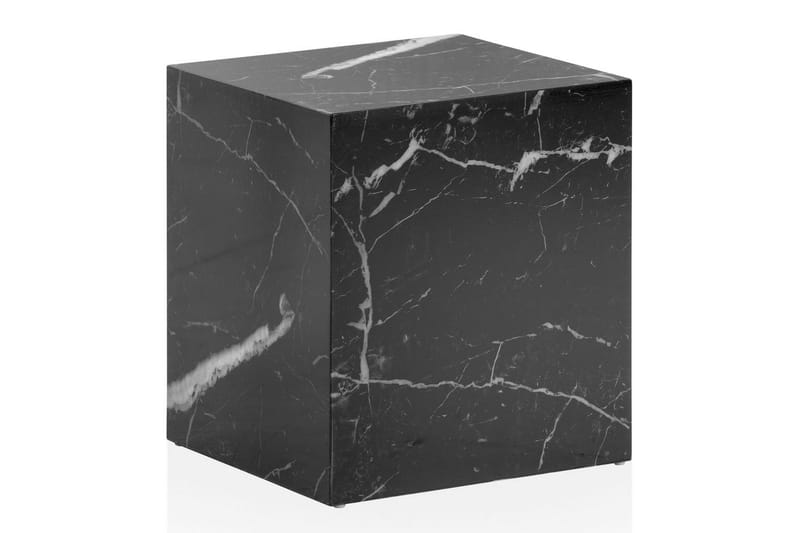 Sohvapöytä Wohnling MONOBLOC marmoriefekti 40x40x45 cm, moderni tyyli Musta marmori - Musta marmori - Huonekalut - Pöytä & ruokailuryhmä - Sohvapöytä