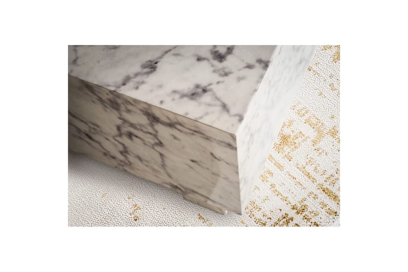 Sohvapöytä Wohnling MONOBLOC moderni ulkonäkö, 60x60x35 cm, jalakset Marmori valkoinen - Marmori valkoinen - Huonekalut - Pöytä & ruokailuryhmä - Sohvapöytä