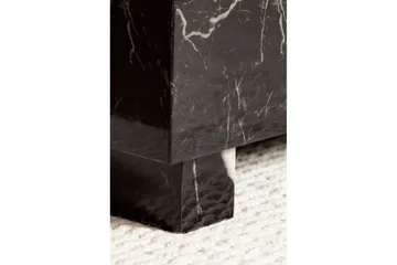 Sohvapöytä Wohnling MONOBLOC moderni ulkonäkö, 60x60x35 cm, jalakset Musta marmori - Musta marmori - Huonekalut - Pöytä & ruokailuryhmä - Marmoripöydät
