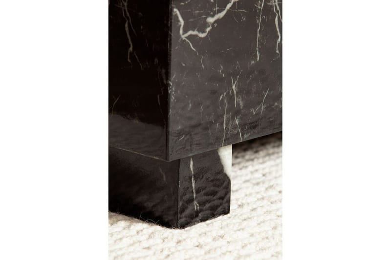 Sohvapöytä Wohnling MONOBLOC moderni ulkonäkö, 60x60x35 cm, jalakset Musta marmori - Musta marmori - Huonekalut - Pöytä & ruokailuryhmä - Sohvapöytä