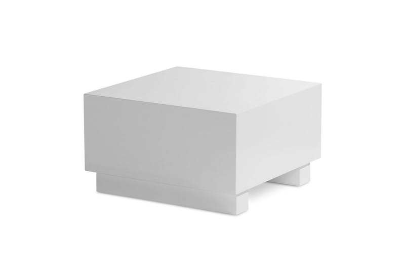 Sohvapöytä Wohnling MONOBLOC moderni ulkonäkö, 60x60x35 cm, jalakset Valkoinen - Valkoinen - Huonekalut - Pöytä & ruokailuryhmä - Sohvapöytä
