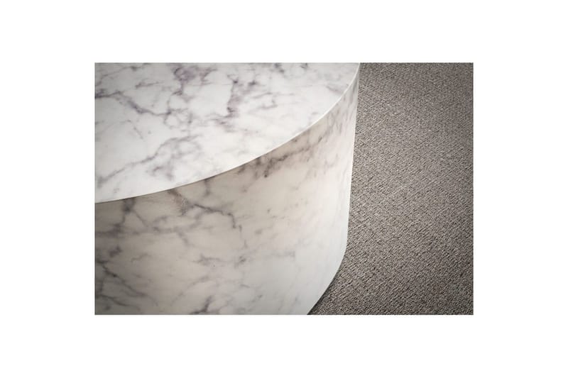 Sohvapöytä Wohnling MONOBLOC pyöreä 60 cm, moderni tyyli Marmori valkoinen - Marmori valkoinen - Huonekalut - Pöytä & ruokailuryhmä - Marmoripöydät