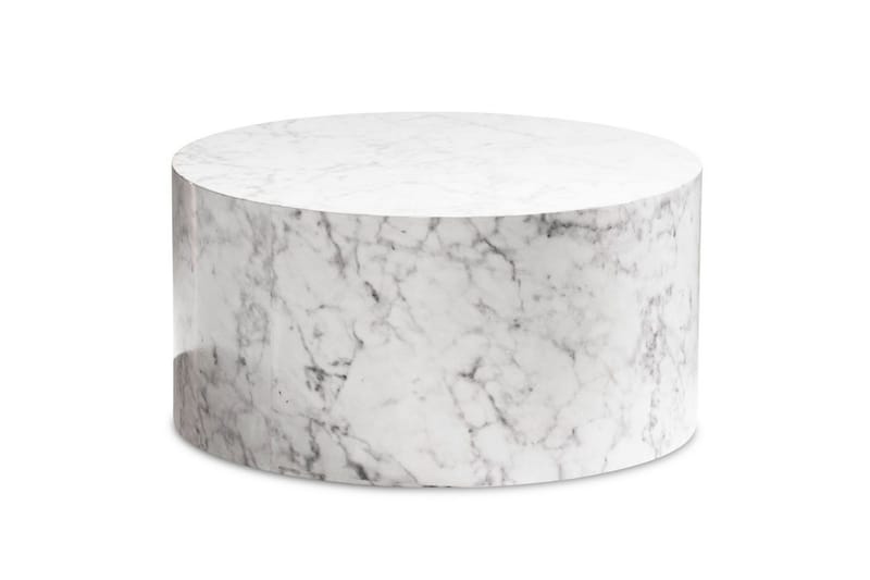 Sohvapöytä Wohnling MONOBLOC pyöreä 60 cm, moderni tyyli Marmori valkoinen - Marmori valkoinen - Huonekalut - Pöytä & ruokailuryhmä - Sohvapöytä