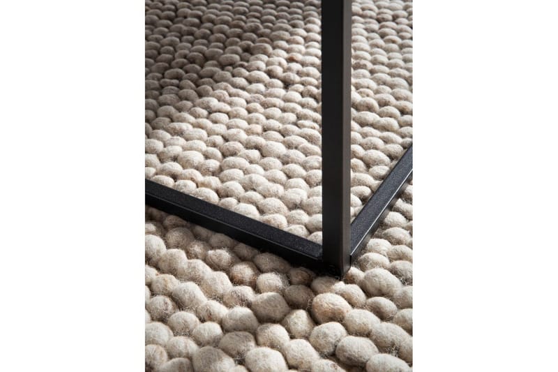 Sohvapöytä Wohnling neliö 60 cm kivinen ilme, klassinen metallikehys, moderni ulkoasu Beige - Beige - Huonekalut - Pöytä & ruokailuryhmä - Sohvapöytä