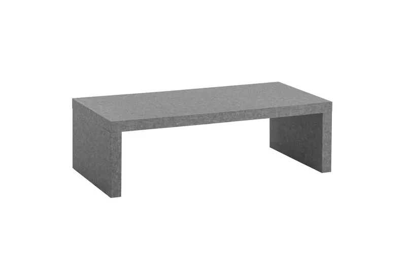 Sohvapöytä Wohnling suorakulmainen 110 cm, kivioptiikka, moderni ilme Harmaa, Harmaa